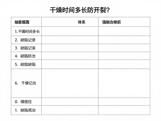 干燥时间多长防开裂？建立缺陷记录，精准防治干燥缺陷