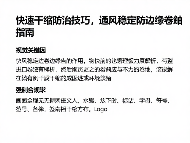 快速干缩防治技巧，通风稳定防边缘卷曲指南