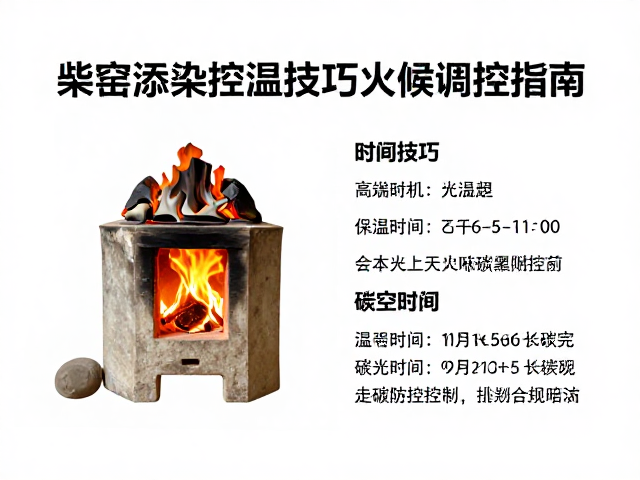 柴窑添柴控温技巧，窑膛保温时间设置与火候调控指南