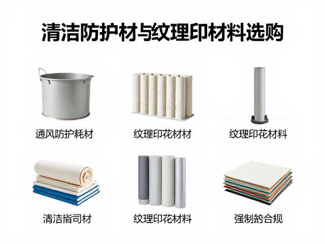 通风环境操作指南，清洁防护耗材与纹理印花材料选购