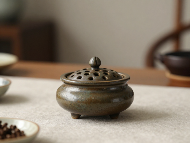 禅意香炉点缀家庭餐桌，复古釉烧工艺打造雅致生活美学