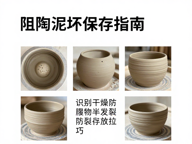 粗陶泥坯保存指南,识别干燥阶段防裂,待施釉半成品存放技巧