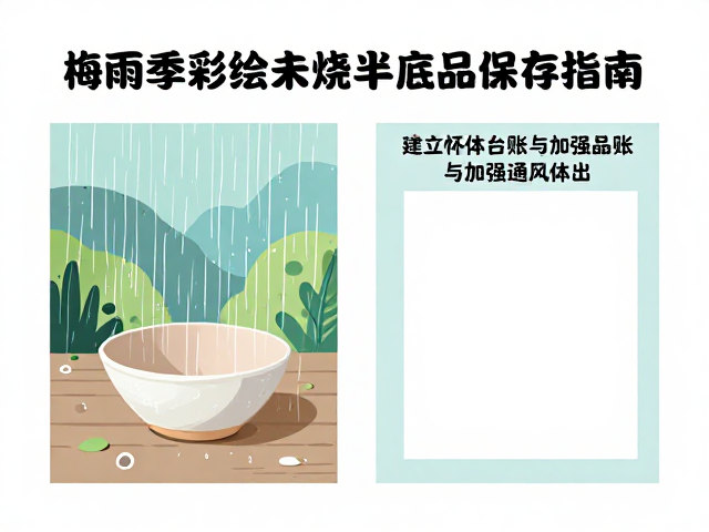 梅雨季彩绘未烧半成品保存指南，建立坯体台账与加强通风