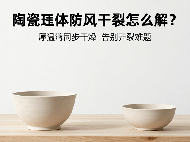 陶瓷坯体防风干裂怎么解?控温湿度,厚薄同步干燥,告别开裂难题