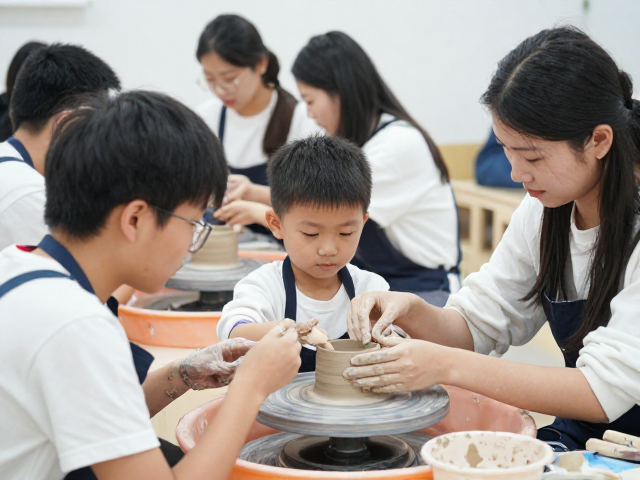 亲子陶艺体验推荐，2小时完整制作，大学生团建好去处