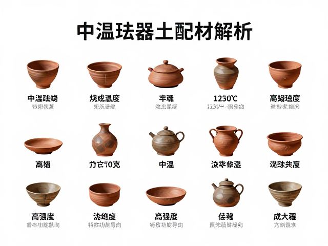中温炻器土配方解析，按烧成温度分类的选材指南