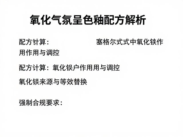 氧化气氛呈色釉配方解析，塞格尔式中氧化铝的作用与调控