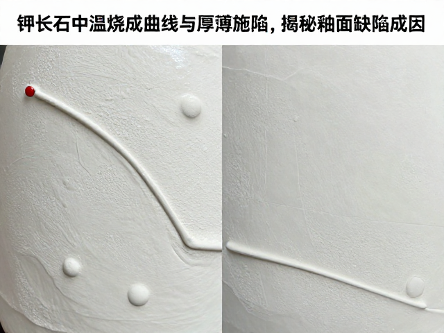 钾长石中温烧成曲线与厚薄施釉对照,揭秘釉面缺陷成因
