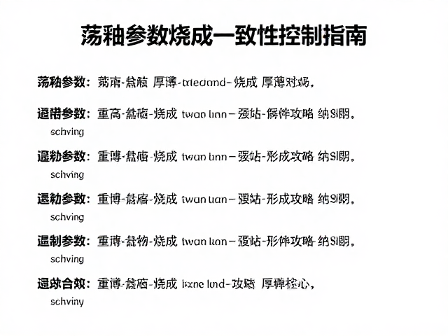 荡釉参数与厚薄对照，重复烧成一致性控制指南