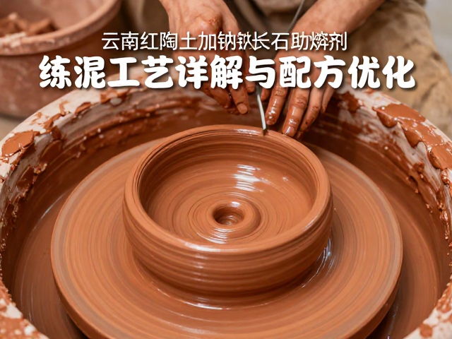 云南红陶土加钠长石助熔剂，练泥工艺详解与配方优化