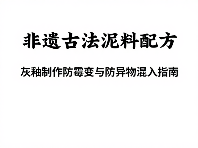 非遗古法泥料配方，灰釉制作防霉变与防异物混入指南