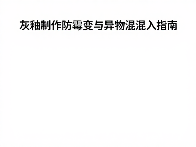 非遗古法泥料配方，灰釉制作防霉变与防异物混入指南