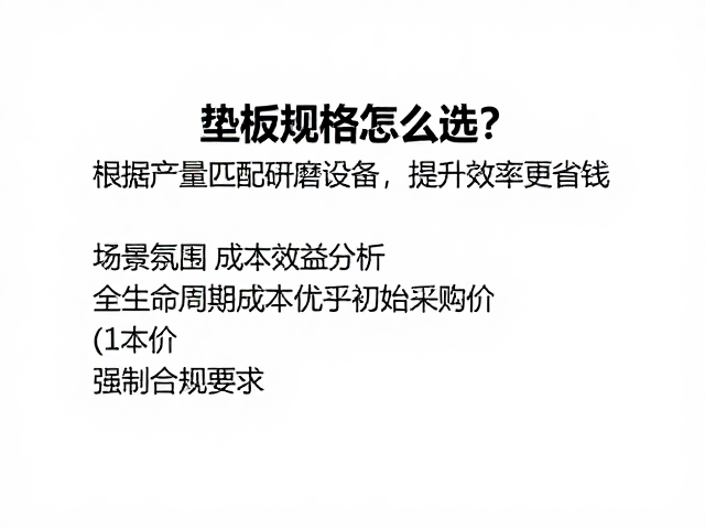 垫板规格怎么选？根据产量匹配研磨设备，提升效率更省钱
