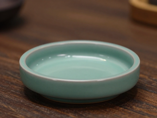 青釉紫砂香插，盘式设计，古朴雅致，禅意茶道必备文房雅器
