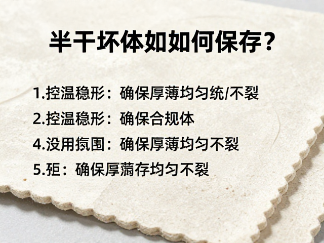 半干坯体如何保存？控温稳形，确保厚薄均匀不裂
