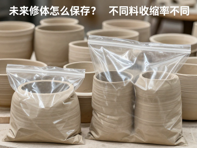 未修坯体怎么保存？不同泥料收缩率不同，塑料袋密封是关键