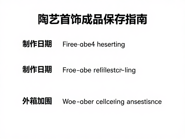 陶艺首饰成品保存指南，标注制作日期与外箱加固技巧