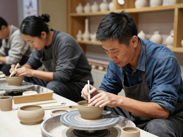 非遗陶艺传承，民俗人物亮相非遗展览，见证匠心坚守