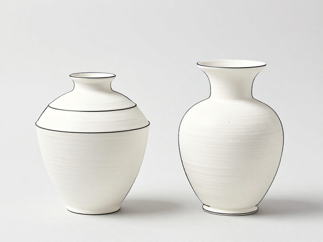 线条轮廓美学，釉下彩当代陶艺作品市场增长背后的流量密码