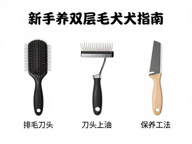 新手养双层毛犬指南，排梳与去浮毛工具选用，刀头定期上油保养法