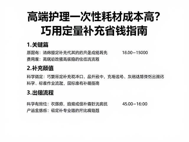科学设定补充阈值与标准化作业流程