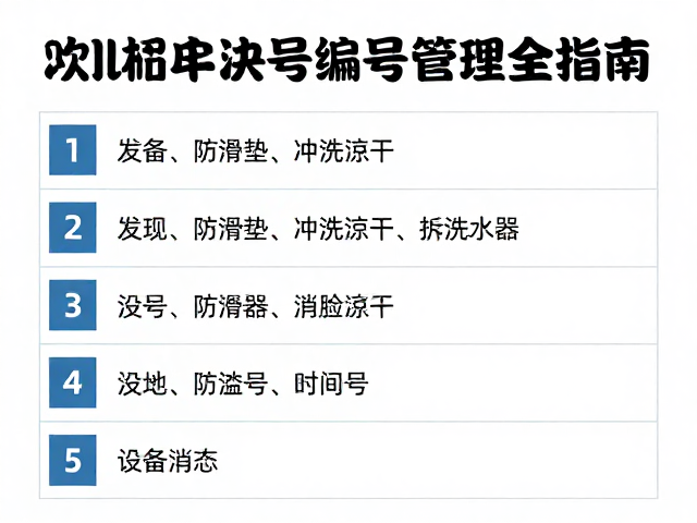设备编号的管理与标识规范