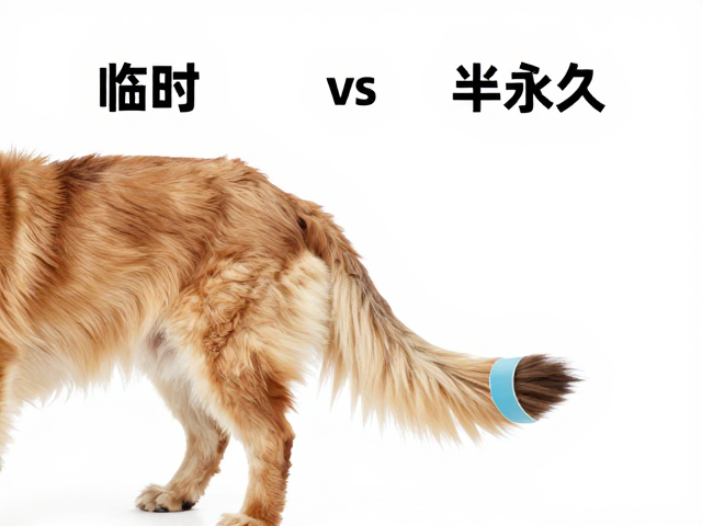 宠物染色科普,临时与半永久区别,尾巴局部染色是否伤毛?