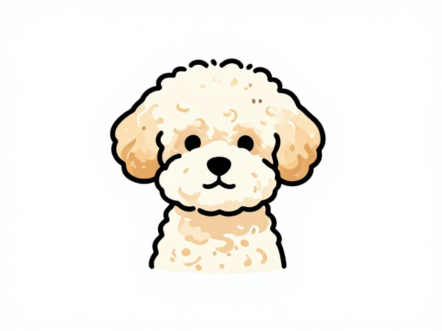卷毛犬临时染色数天可褪,简约线条手绘造型教程