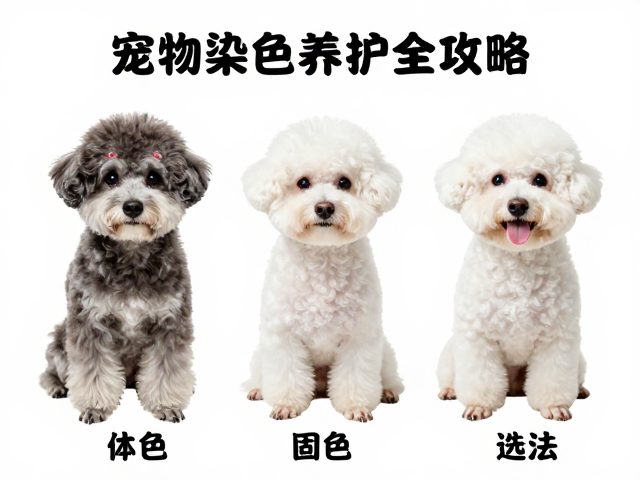 宠物染色后即时固色技巧,按体型选法,固色与养护全攻略