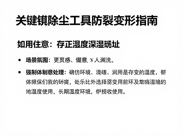 除尘工具防裂变形指南，如何避免长期存放潮湿环境