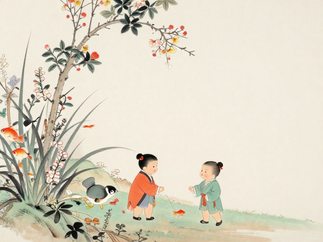 花鸟鱼虫里的童子雅趣，层层递进读懂东方生活美学