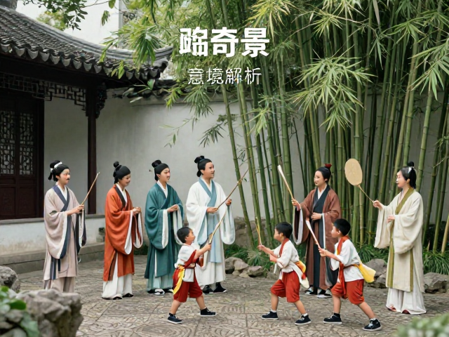 江南园林藏奇景,八仙题材与童子戏竹的意境解析