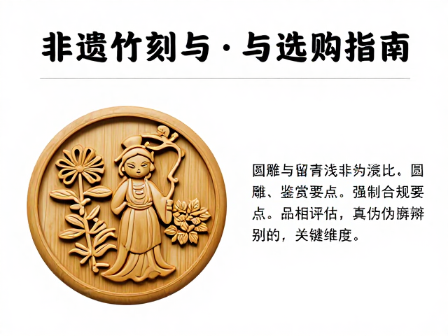 圆雕与留青浅刻对比,非遗竹刻技艺深度解析与选购指南