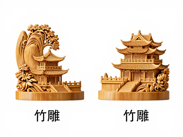 安吉竹雕入门,山水楼阁构图与基础刀法练习指南