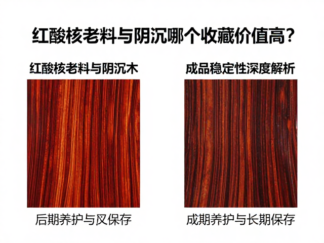 红酸枝老料与阴沉木哪个收藏价值高?成品稳定性深度解析