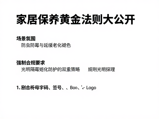 防虫防霉延缓老化褪色,家居保养黄金法则大公开