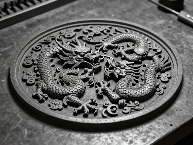 圆雕龙凤纹样夹具工作台,稳固操作与艺术雕刻的完美融合指南