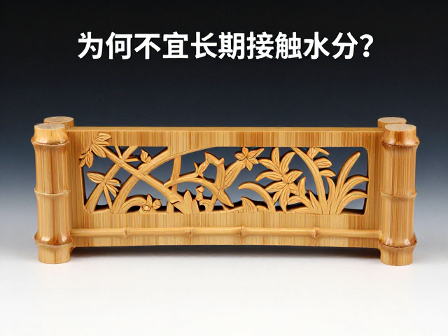 竹雕笔架浅浮雕工艺解析,为何不宜长期接触水分?