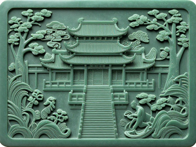 留青薄意雕刻,层次繁而不乱,细部纹理精致之美