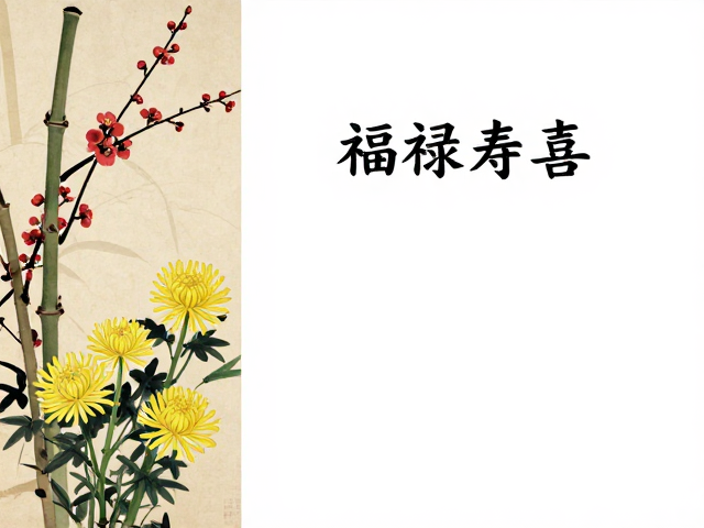 梅兰竹菊福禄寿喜,婚嫁祝愿中蕴含的吉祥寓意与传统文化解读