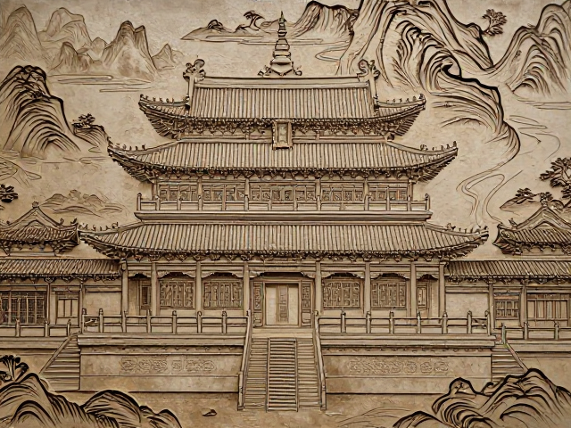 支慈庵阴刻山水楼阁,古法刀工下的意境美学赏析