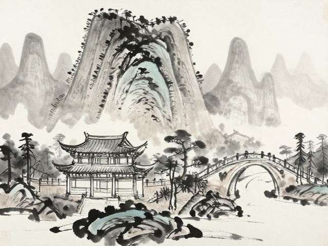 支慈庵阴刻山水楼阁,古法刀工下的意境美学赏析
