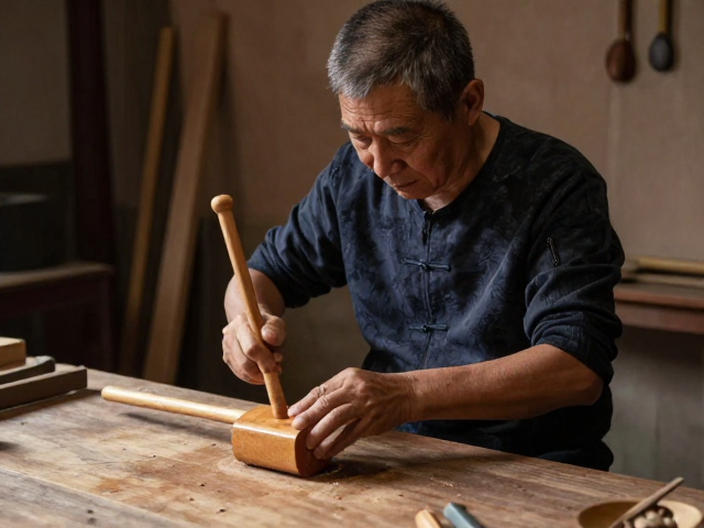 传习所传承木槌技艺,家族作坊的古法沿袭与匠心坚守