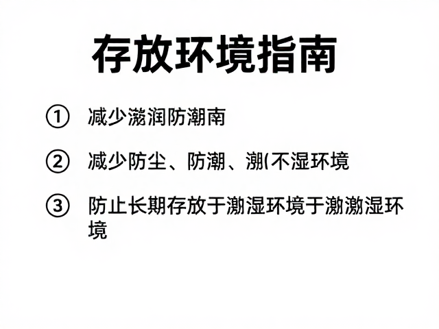 存放环境指南,减少灰尘防潮,防止长期存放于潮湿环境