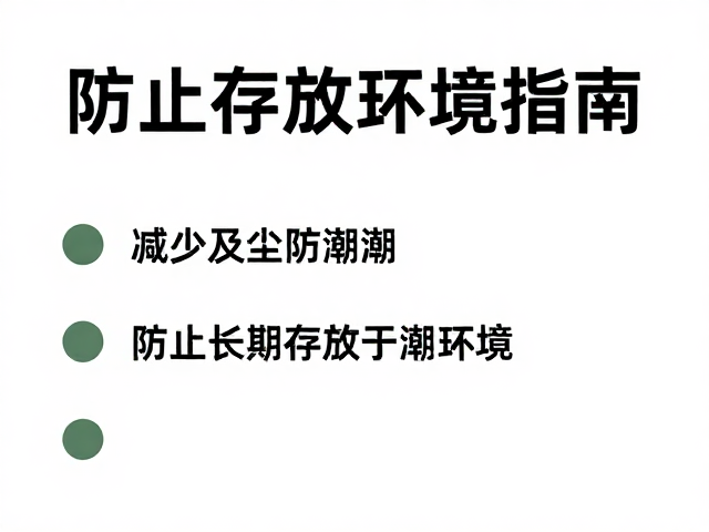 存放环境指南,减少灰尘防潮,防止长期存放于潮湿环境