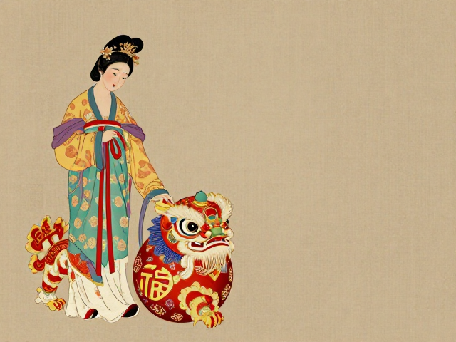 文人仕女福寿绵长,狮子滚绣球寓意吉祥,解读传统文化中的美好愿景