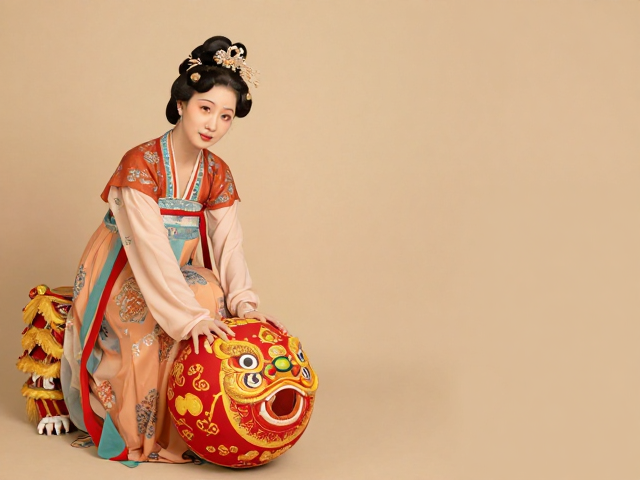 文人仕女福寿绵长,狮子滚绣球寓意吉祥,解读传统文化中的美好愿景