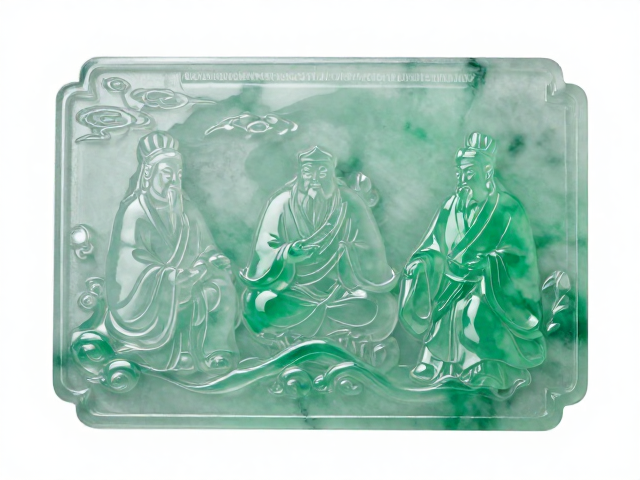 八仙贺寿透雕水波纹,翡翠工艺解析与价值评估