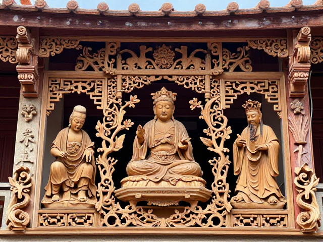 泉州木雕构图饱满，高温天避暑赏艺，感受匠心之美