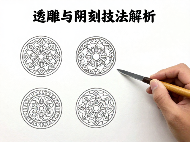 透雕与阴刻技法解析,传统纹样临摹入门指南